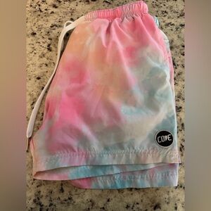 Cove Kids Pastel Tie-Dye Shorts - Pink and Blue